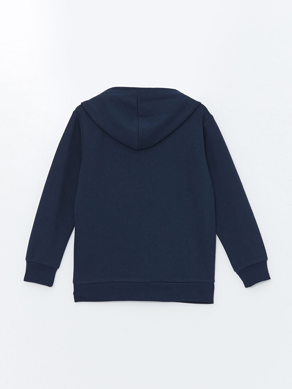 Lacivert Kapüşonlu Erkek Çocuk Kalın Fermuarlı Sweatshirt-3
