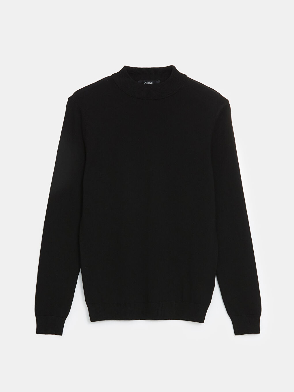 Siyah Yarım Balıkçı Yaka Uzun Kollu Erkek Triko Kazak-4