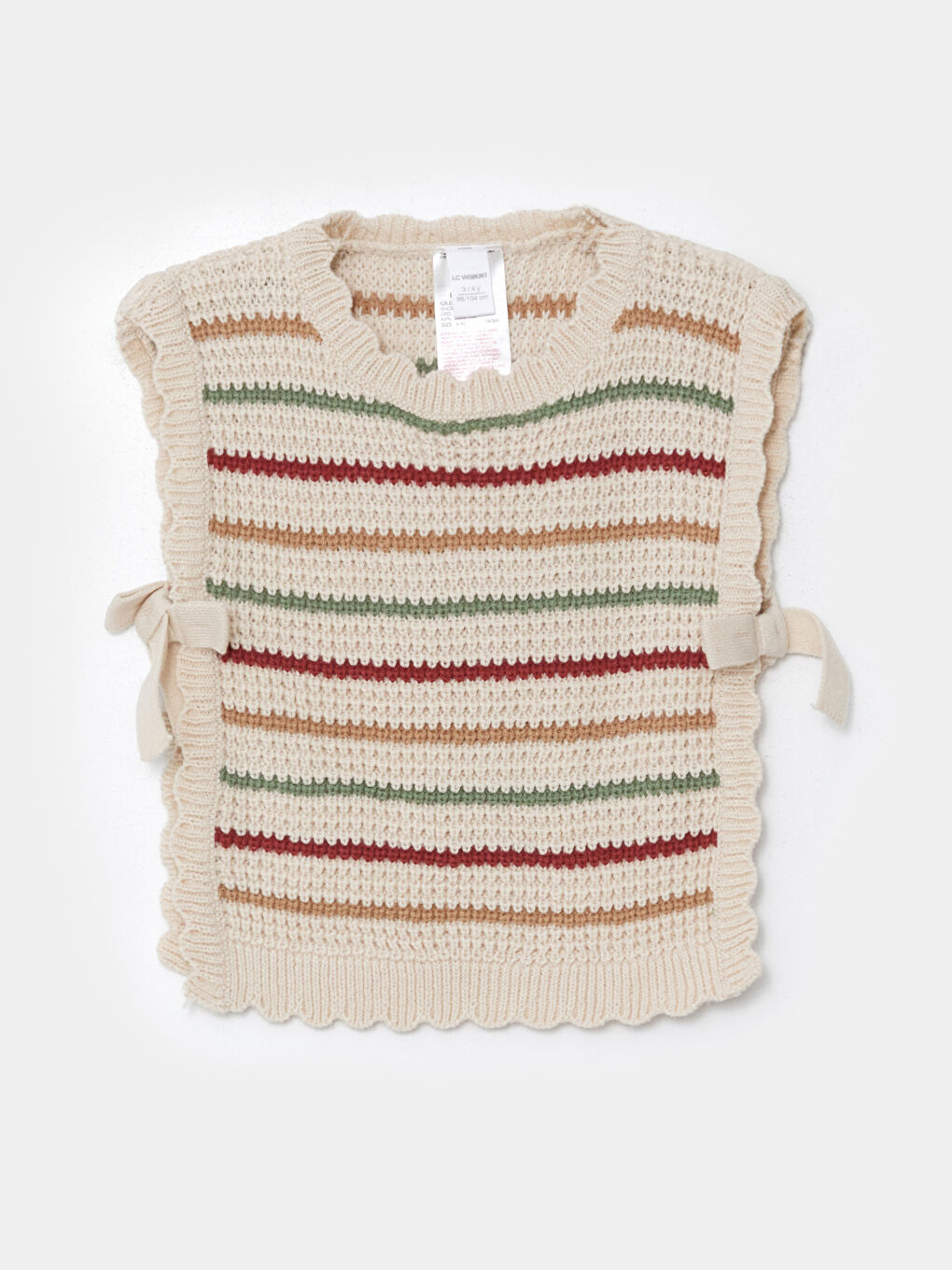 LCW Kids Crew Neck Girls' Knitwear Sweater Vest -W5AB87Z1-P8J