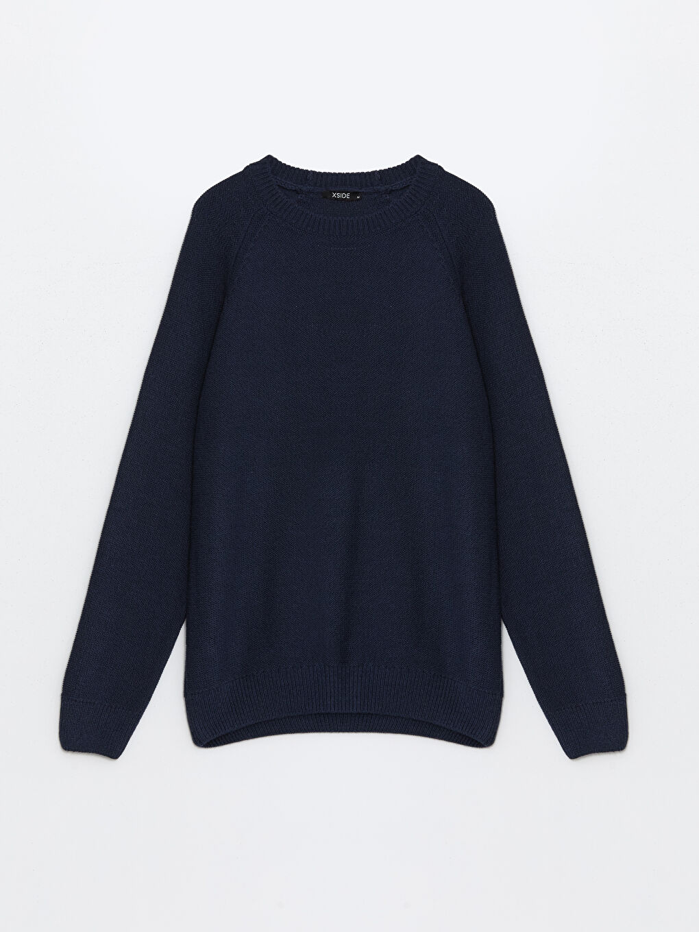 Lacivert Bisiklet Yaka Erkek Triko Kazak-4