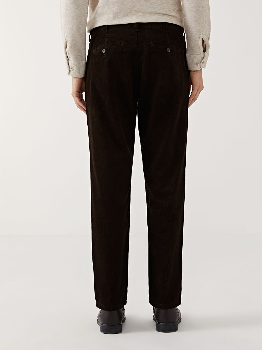 Loose Fit Velvet Men's Trousers-7