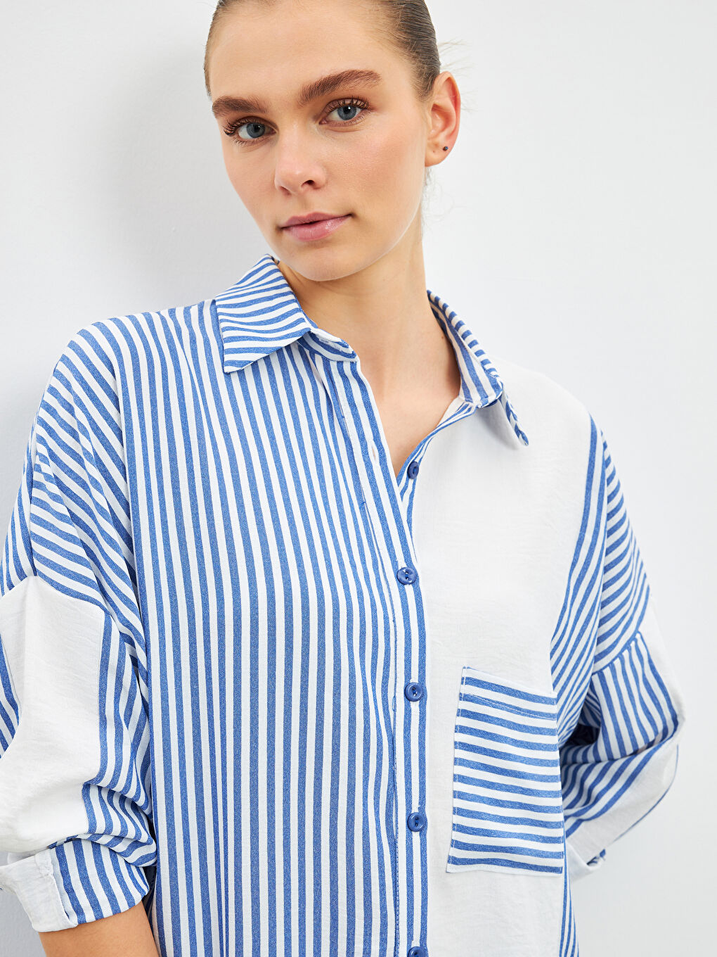 Striped Oversize Women's Shirt