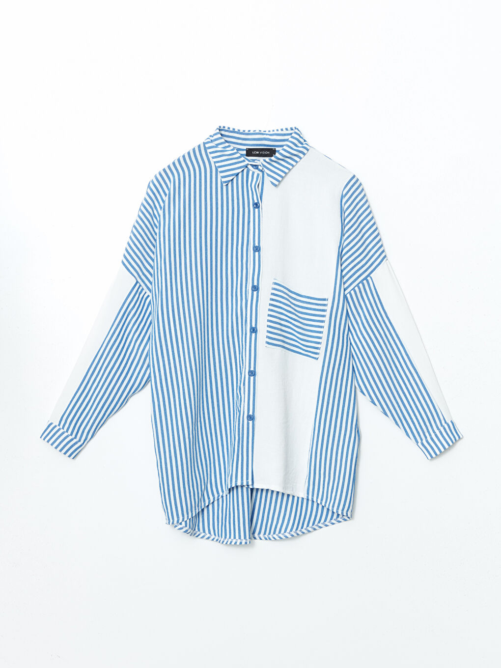 Striped Oversize Women's Shirt-3