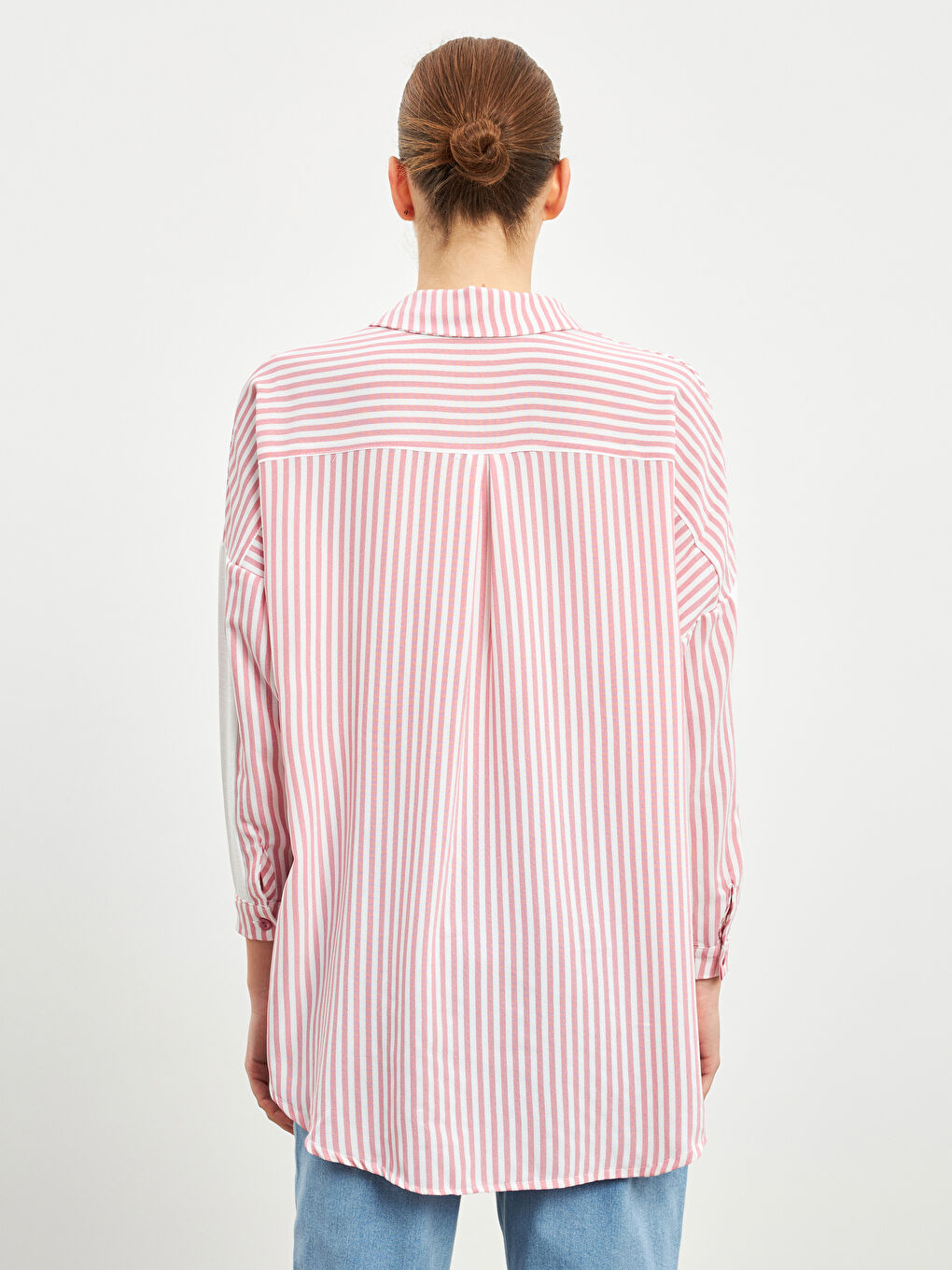 Striped Oversize Women's Shirt-3