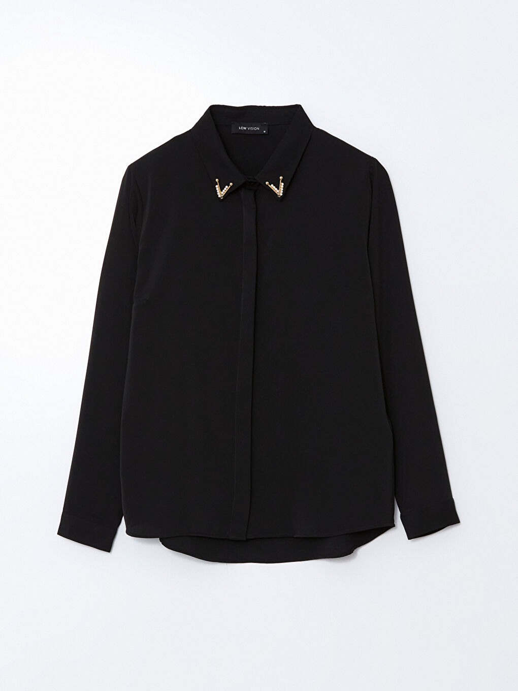 Brooch Detailed Women's Shirt-4