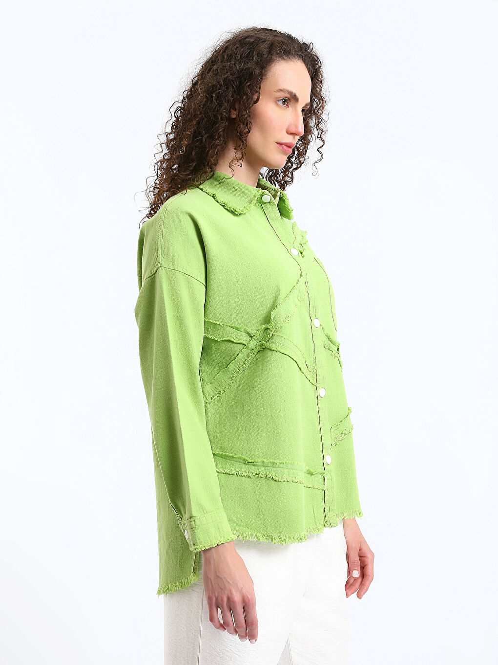 Plain Long Sleeve Women's Shirt-3