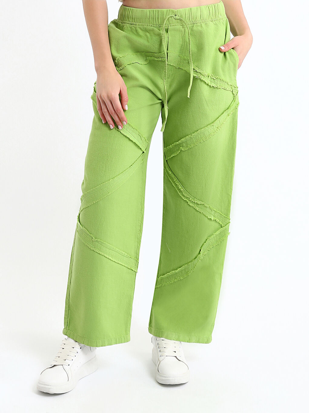 Elasticated Waist Women's Trousers-1