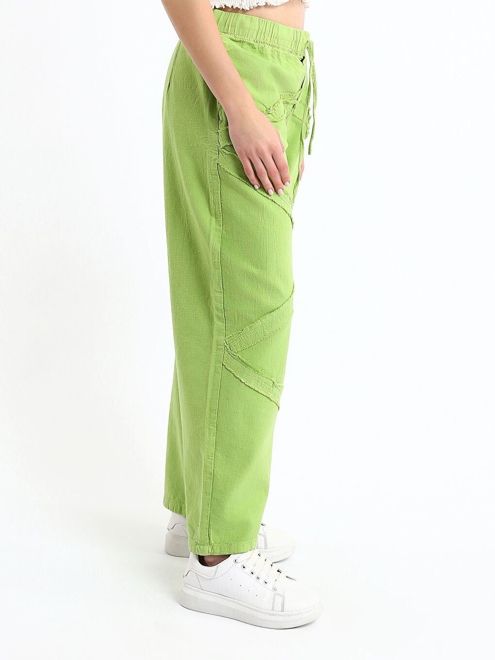 Elasticated Waist Women's Trousers-3