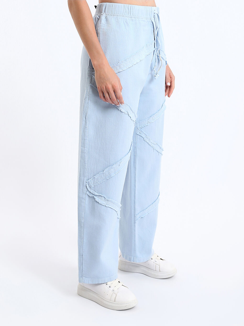 Elasticated Waist Women's Trousers-3