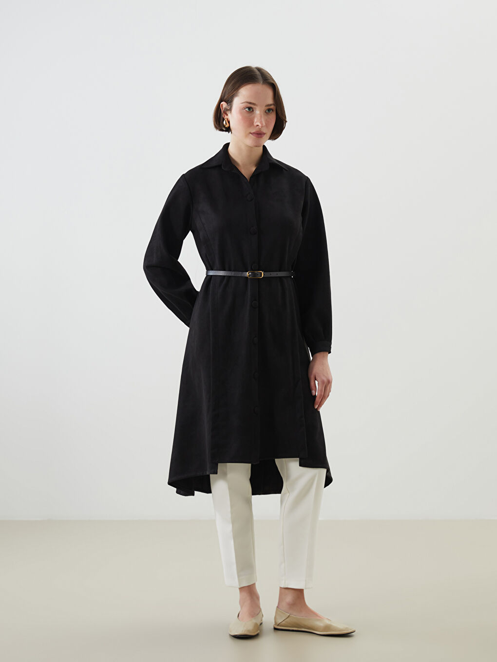 Tunique en Chemise en Suède pour Femmes-1