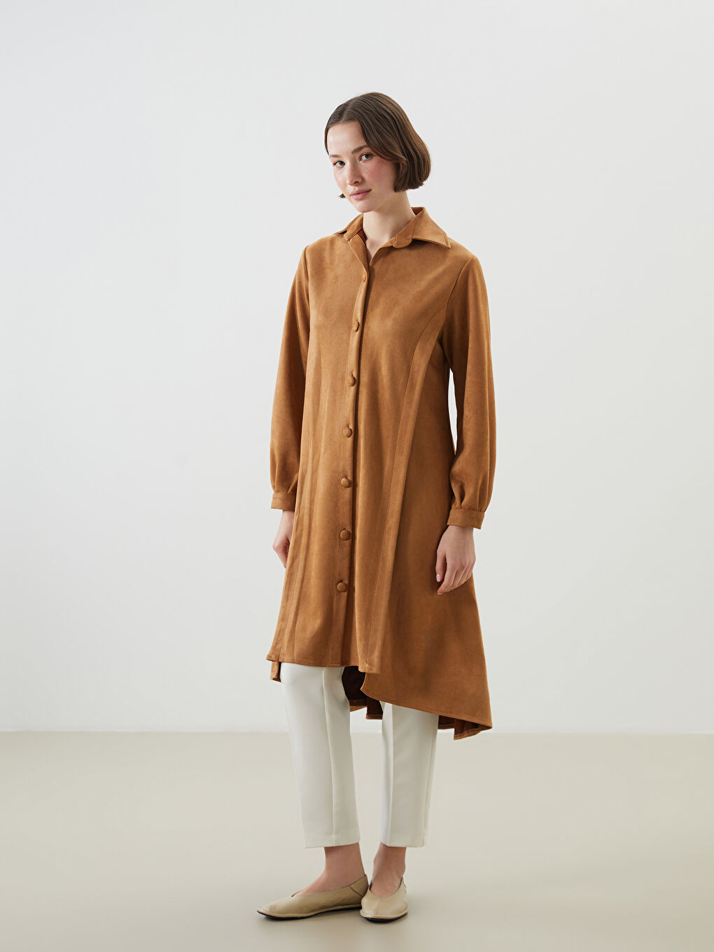 Suede Women's Shirt Tunic -W4M359Z8-CWX