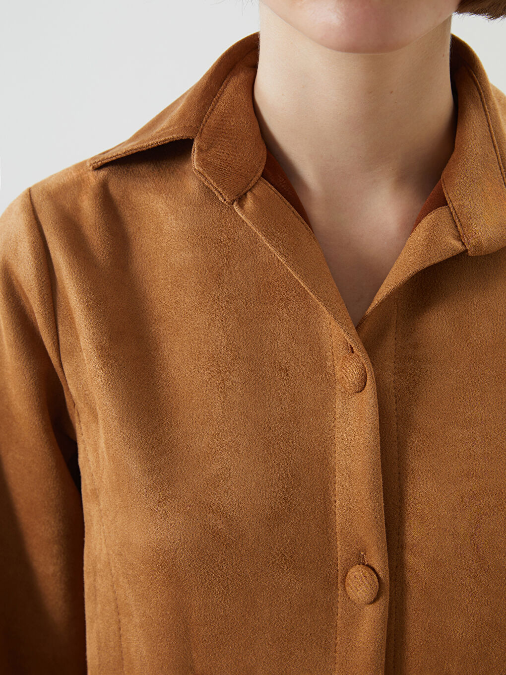 Suede Women's Shirt Tunic -W4M359Z8-CWX