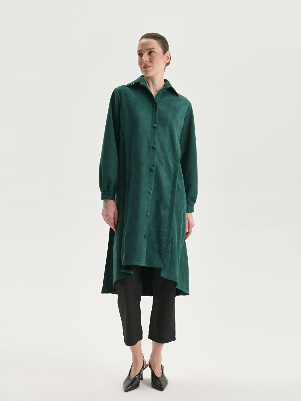 Suede Women's Shirt Tunic -W4M359Z8-CYB