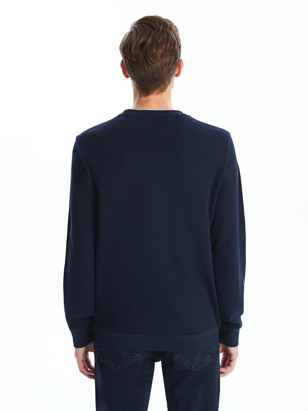 Crew Neck Long Sleeve Printed Men's Sweatshirt-3