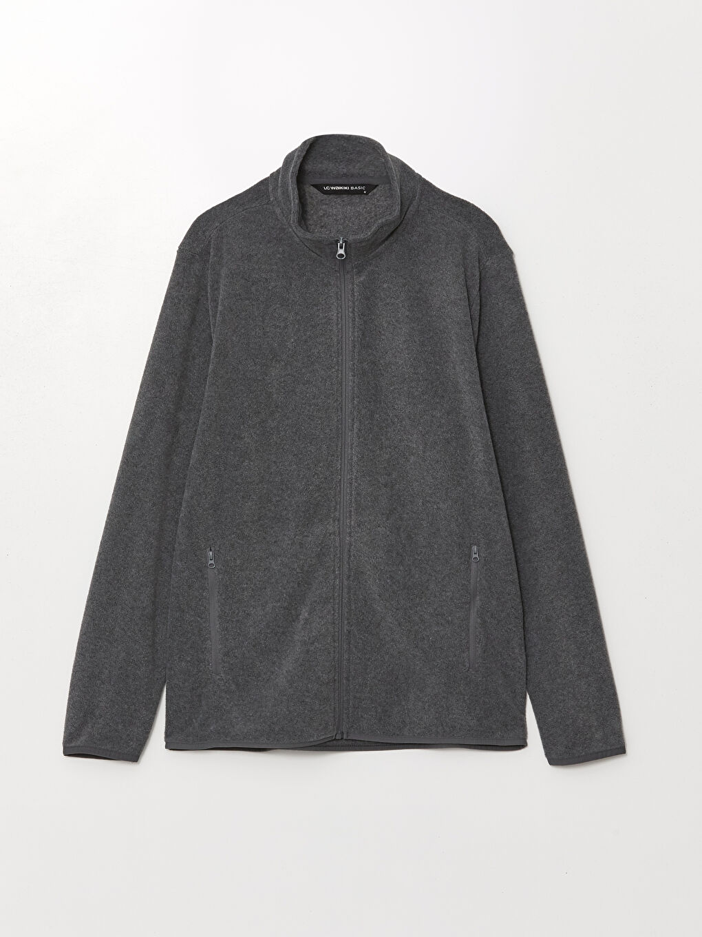 Standing Collar Long Sleeve Polar Men's Zippered Sweatshirt-8