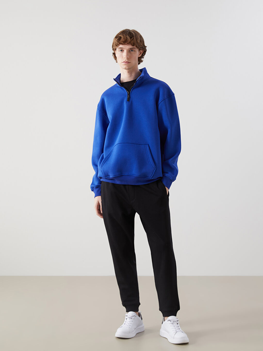 Turtle Neck Long Sleeve Men's Sweatshirt -W4M376Z8-J0H