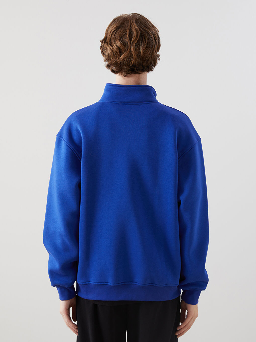Turtle Neck Long Sleeve Men's Sweatshirt -W4M376Z8-J0H