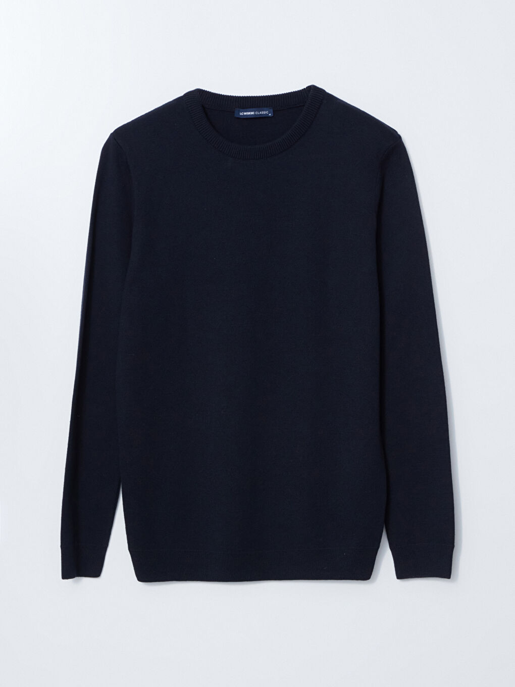 Lacivert Bisiklet Yaka Erkek Triko Kazak-4