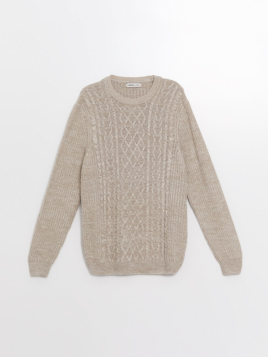 Crew Neck Long Sleeve Men's Tricot Sweater-8