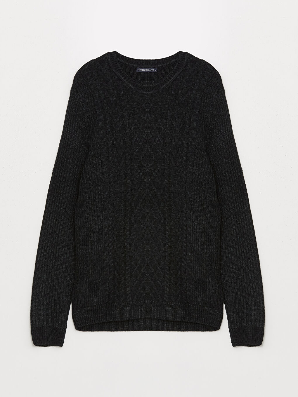 Crew Neck Long Sleeve Men's Tricot Sweater-8
