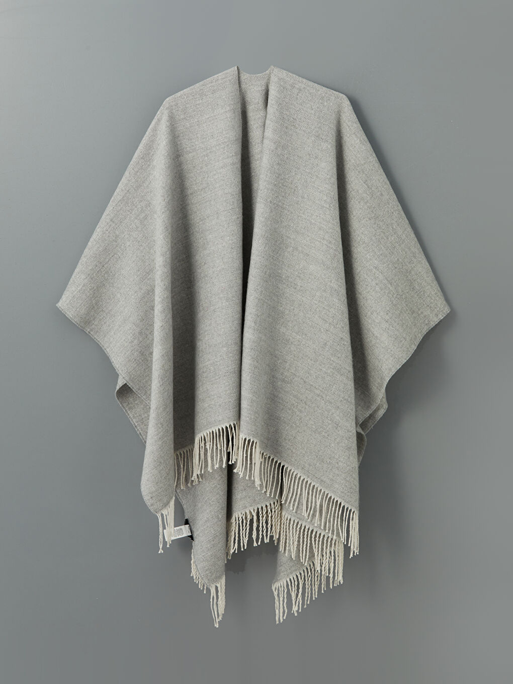 Fringe Detailed Women's Poncho Scarf -W4M397Z8-LAL