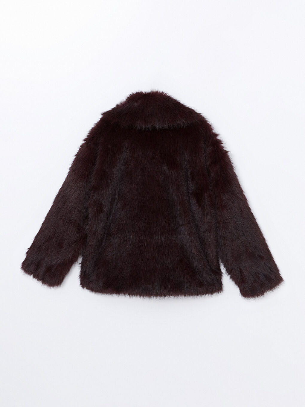Mürdüm Ceket Yaka Kadın Kürk Mont-13