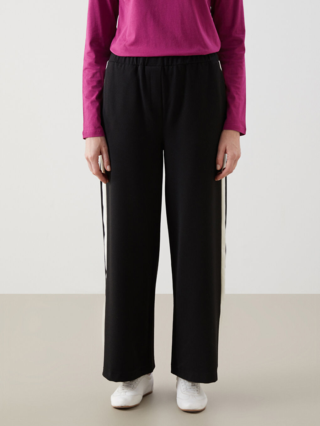 LCW Grace Elasticated Waist Women's Trousers -W4M407Z8-CVL