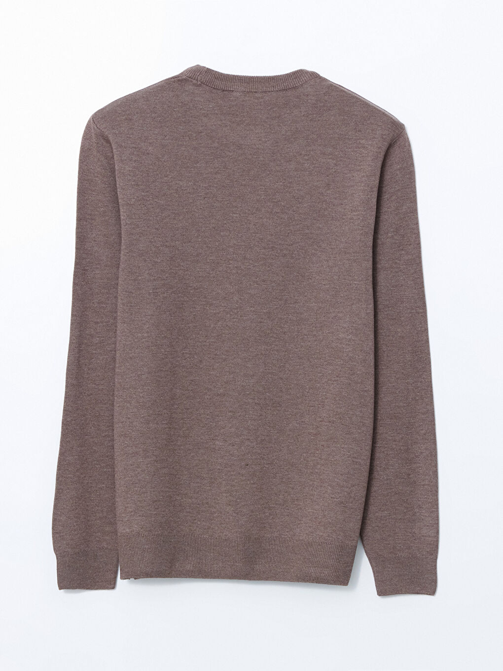 Bej Bisiklet Yaka Erkek Triko Kazak-5