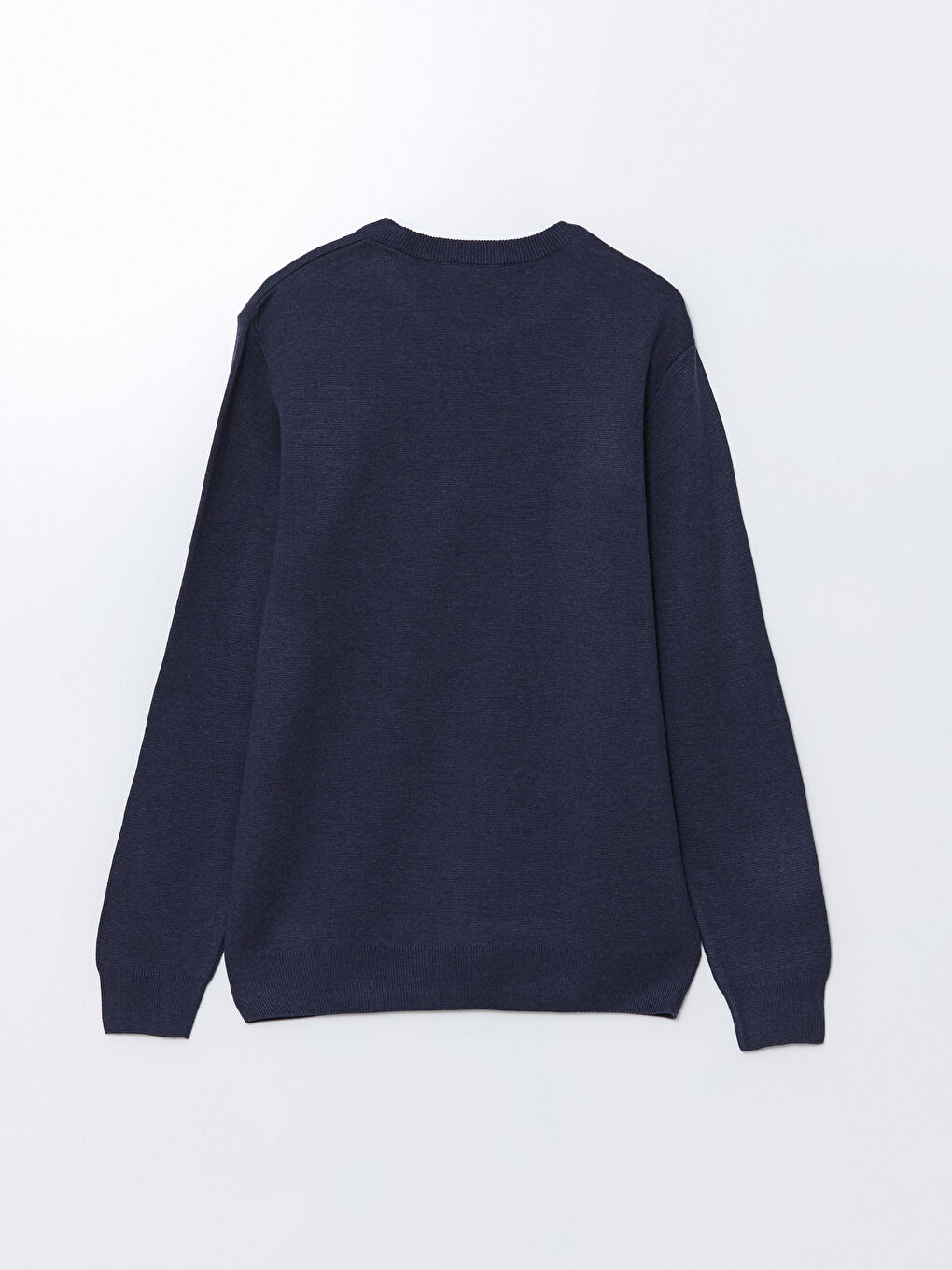 İndigo Bisiklet Yaka Erkek Triko Kazak-5