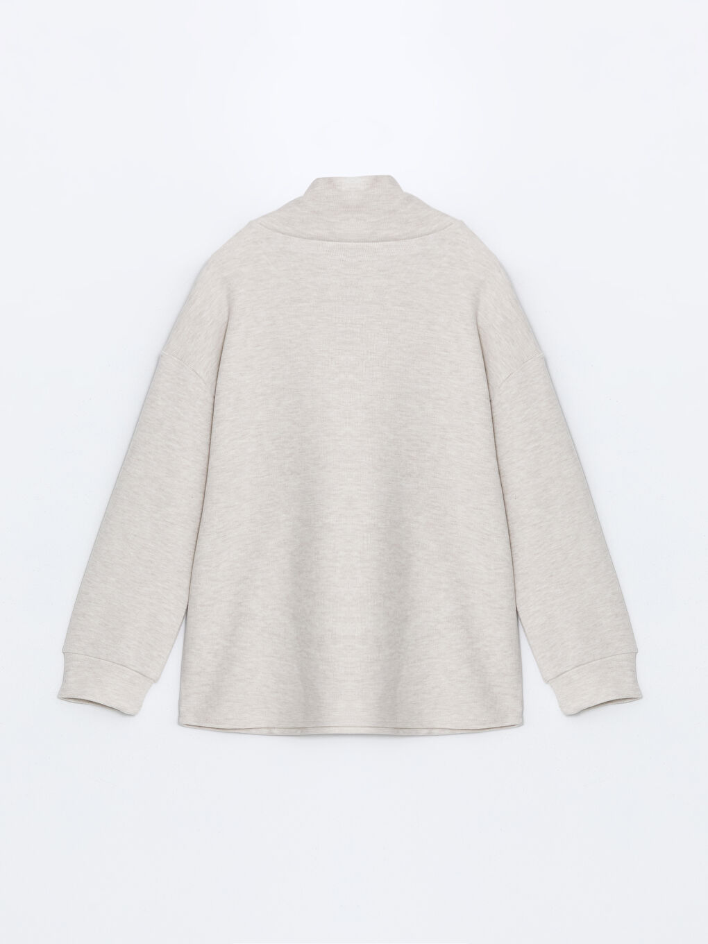 LCW Comfort Bej Dik Yaka Kadın Sweatshirt - 5