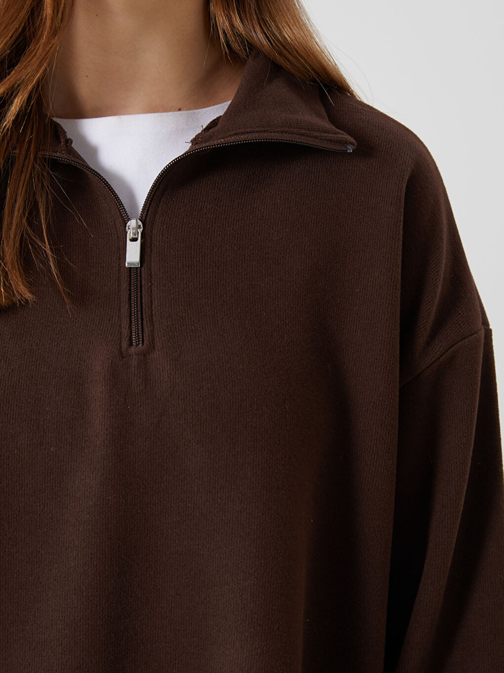 LCW Comfort كنزة رياضية بني امرأة -W4M416Z8-M7M