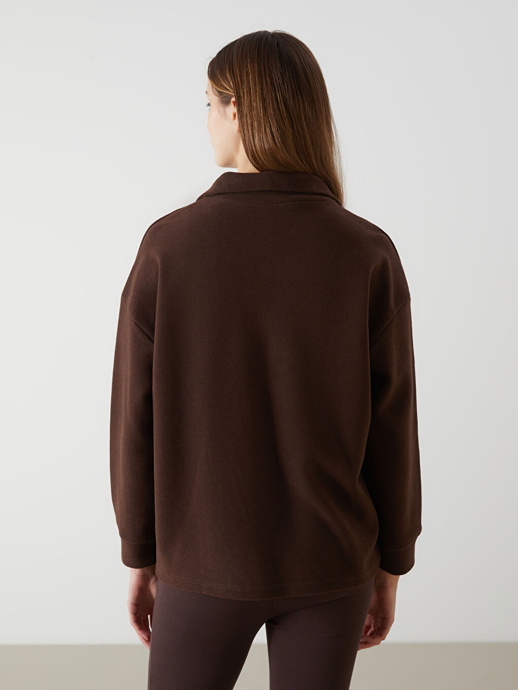 LCW Comfort كنزة رياضية بني امرأة -W4M416Z8-M7M