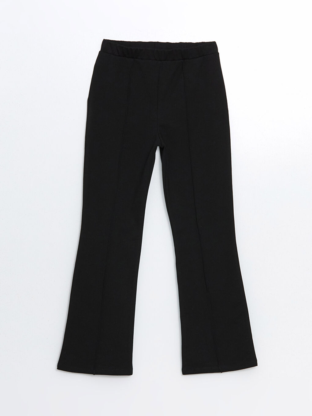 Siyah Beli Lastikli İspanyol Paça Kız Çocuk Tayt