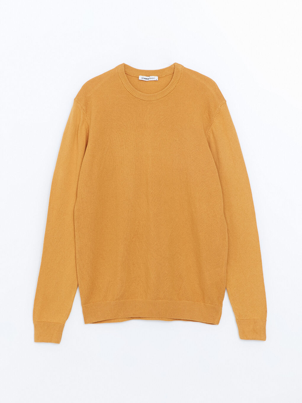 Crew Neck Long Sleeve Men's Tricot Sweater-4