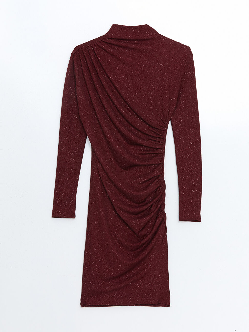 Funnel Neck Shiny Looking Dress-3