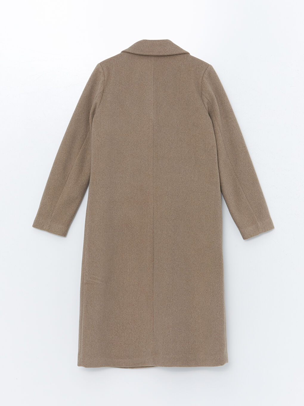 Bej Ceket Yaka Kadın Kaşe Kaban-11