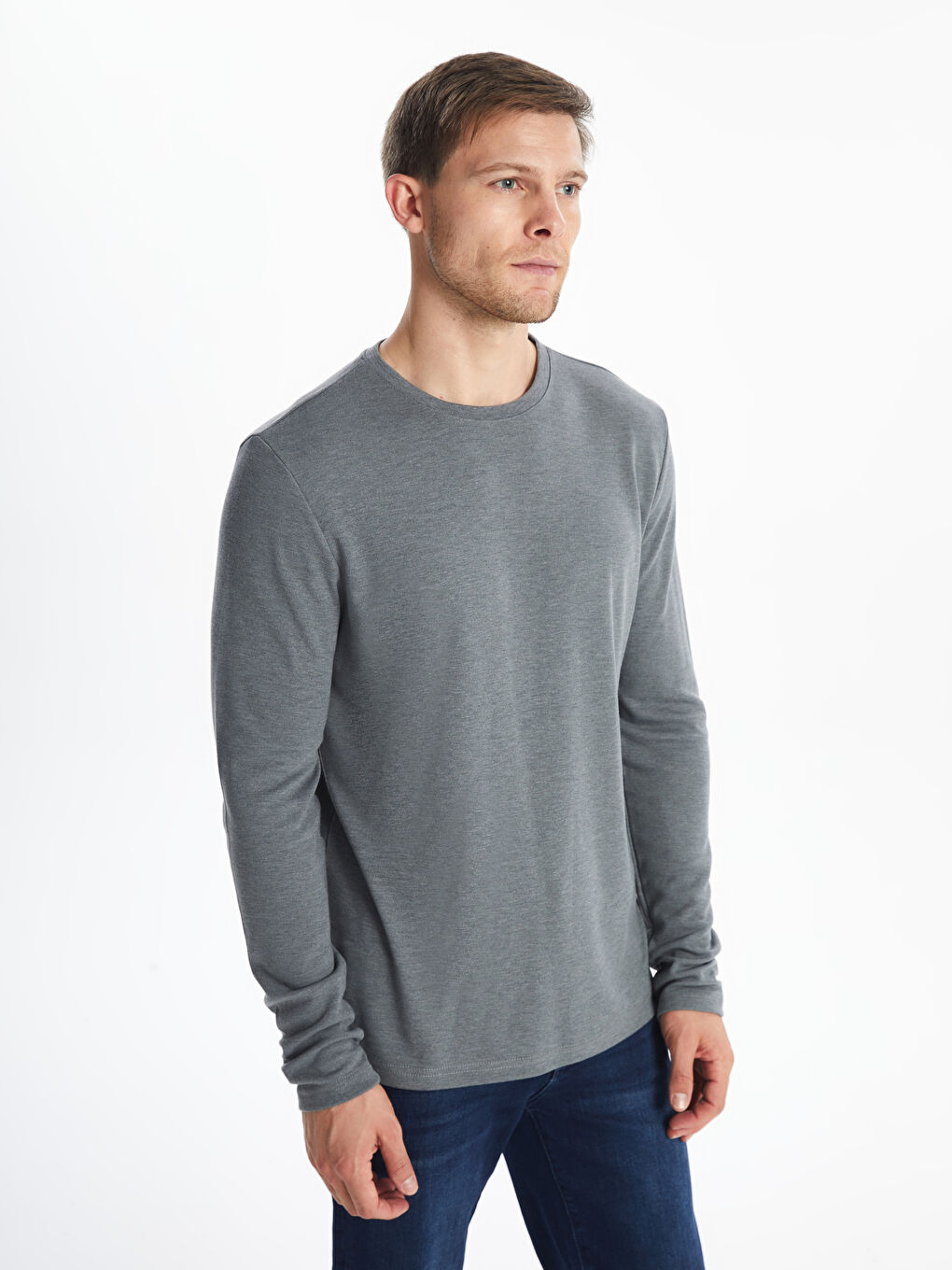 Crew Neck Long Sleeve Men's Sweatshirt