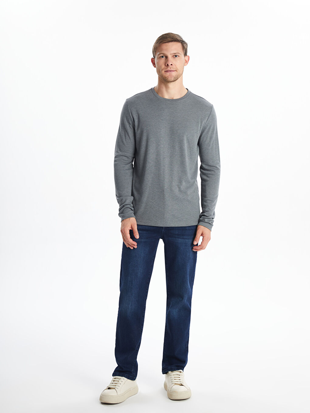 Crew Neck Long Sleeve Men's Sweatshirt-1