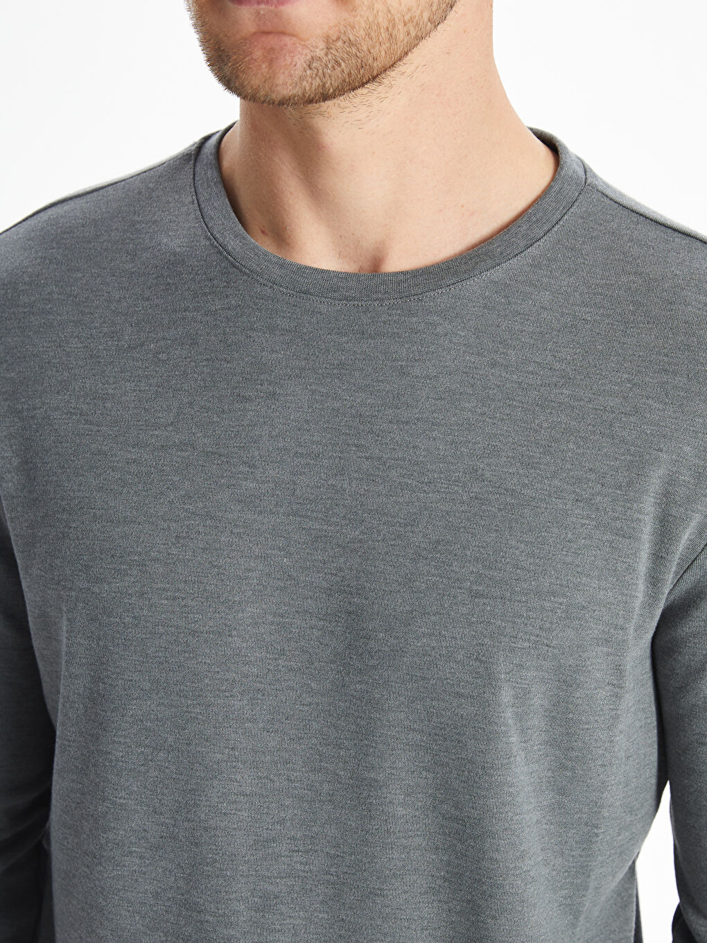 Crew Neck Long Sleeve Men's Sweatshirt-2