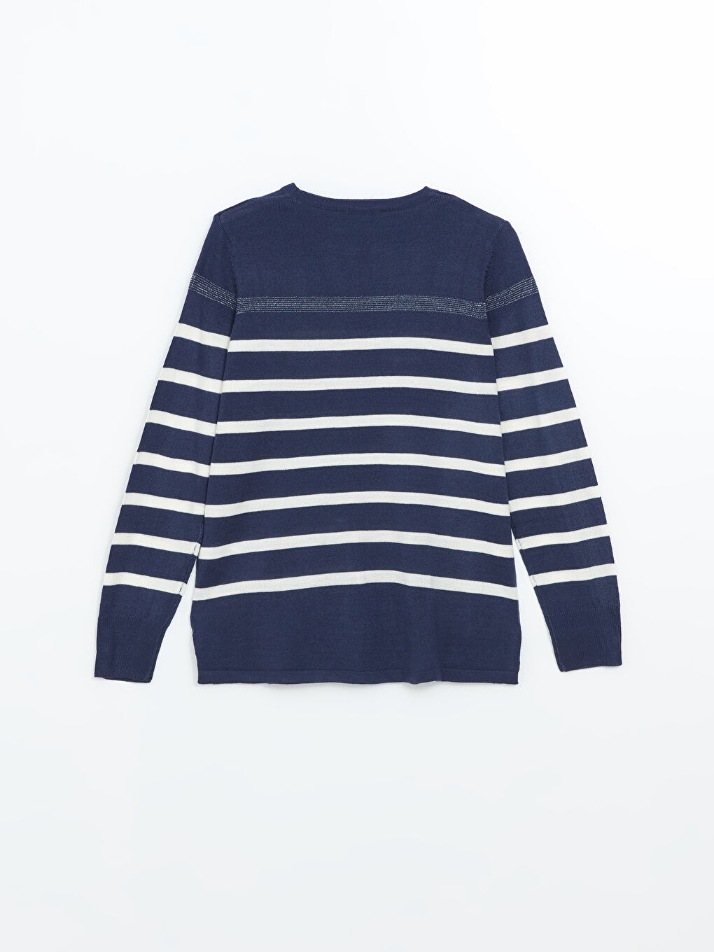 Crew Neck Striped Women's Knitwear Sweater-11