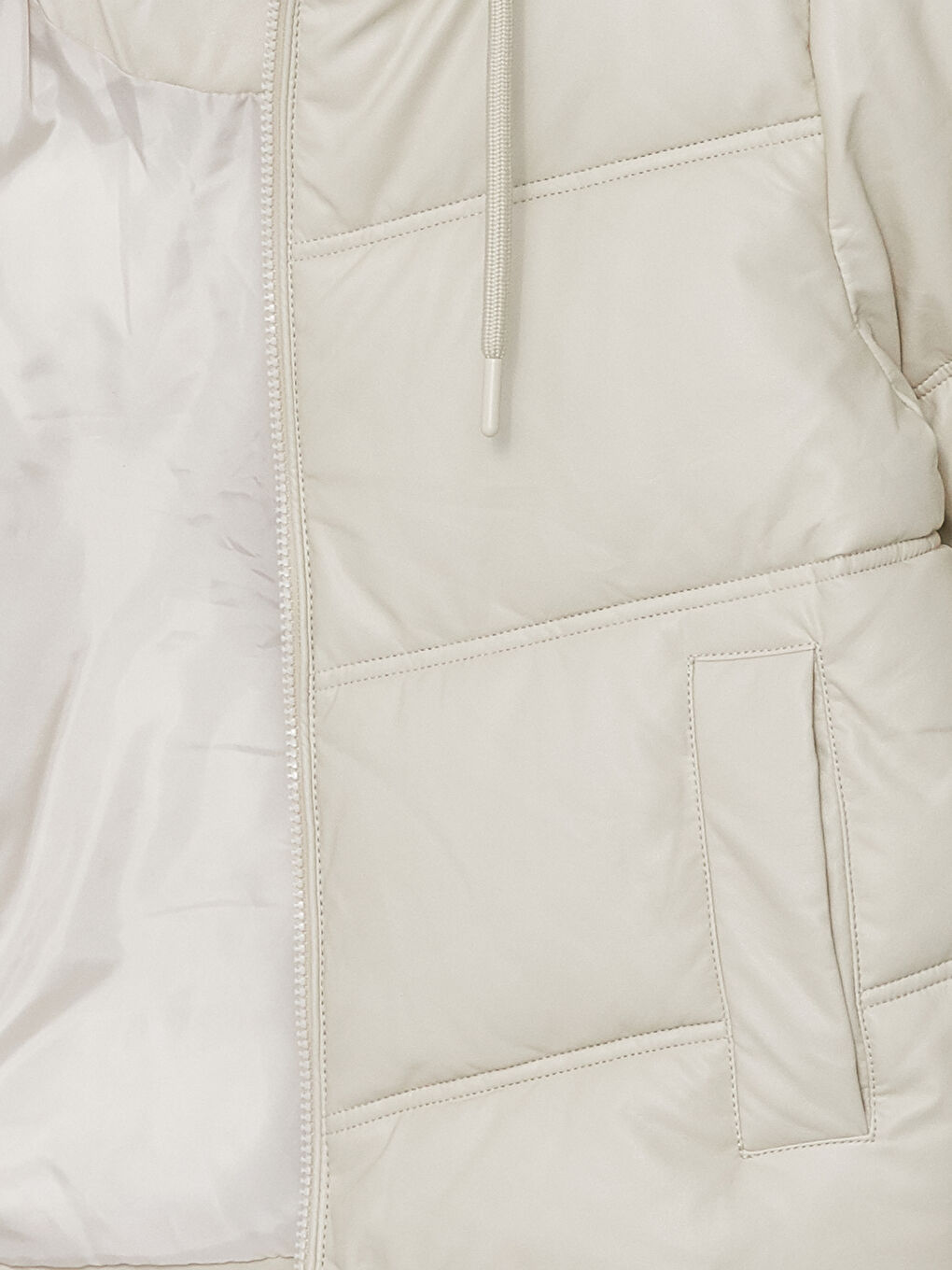 Women's Hooded Plain Puffer Coat-6