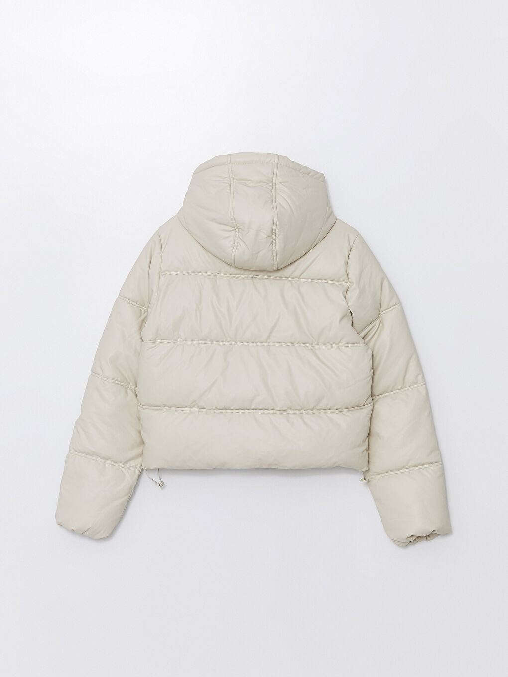 Women's Hooded Plain Puffer Coat-7