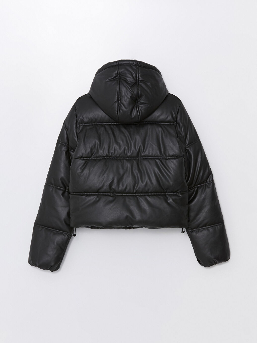 Women's Hooded Plain Puffer Coat-9