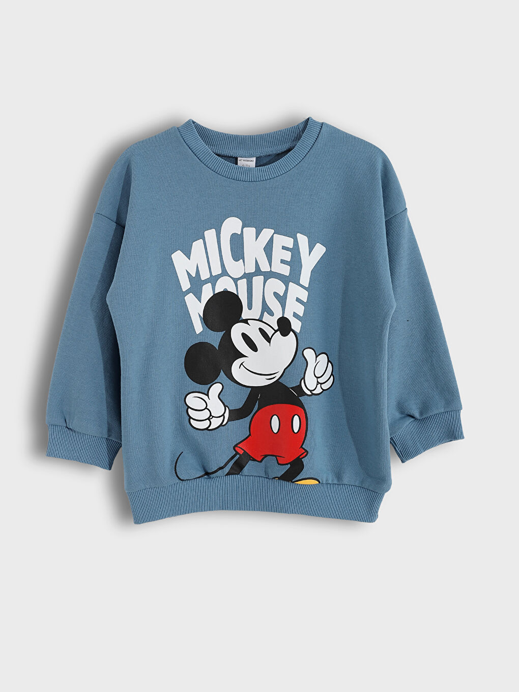 سويت شيرت مطبوع ميكي ماوس بياقة دائرية للأولاد