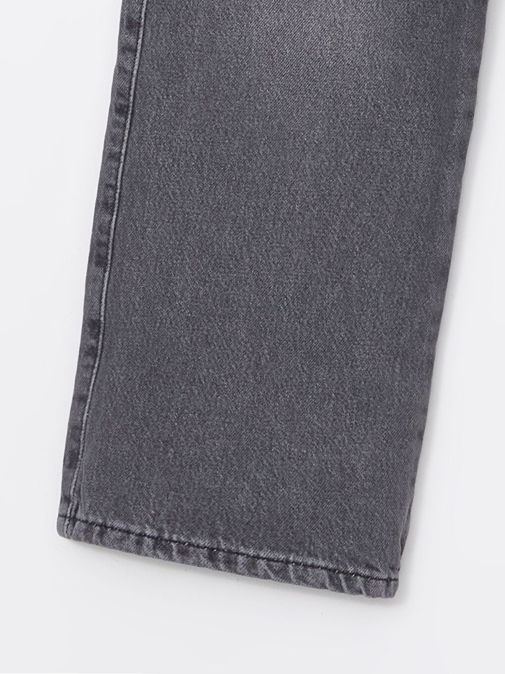 Siyah Loose Fit Kız Çocuk Kargo Jean Pantolon-1