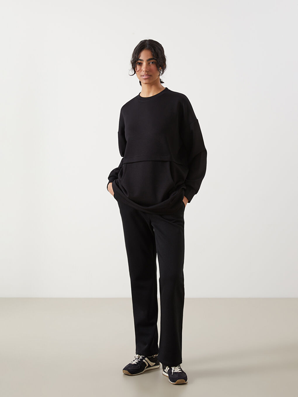 LCW Modest Elasticated Waist Women's Thick Sweatpants -W4M524Z8-CVL