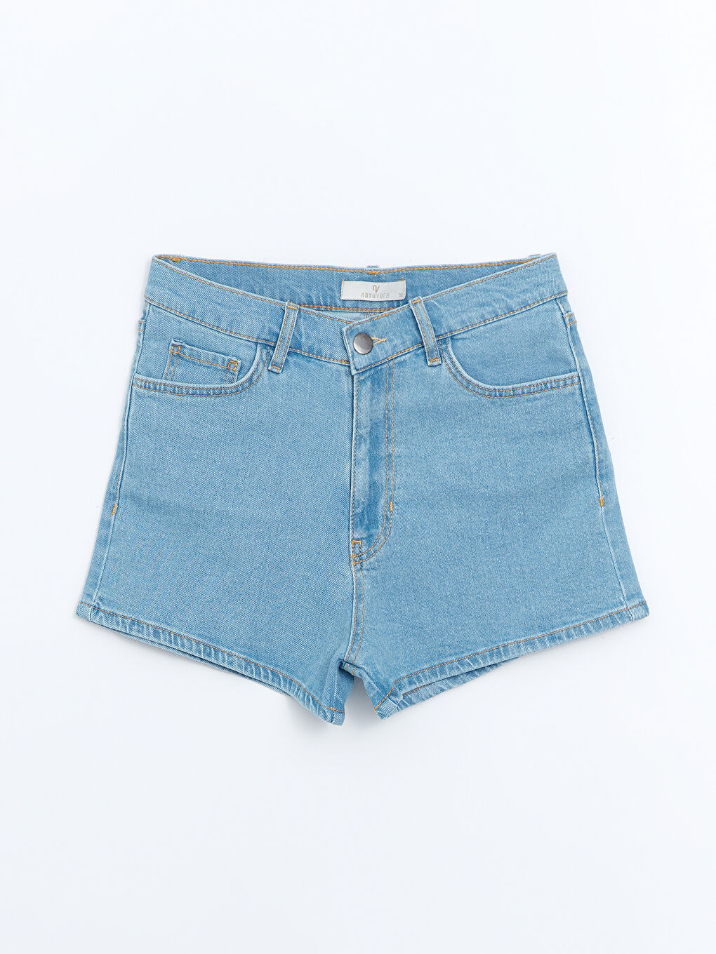 Mavi Petite Dar Fit Kadın Jean Şort-4