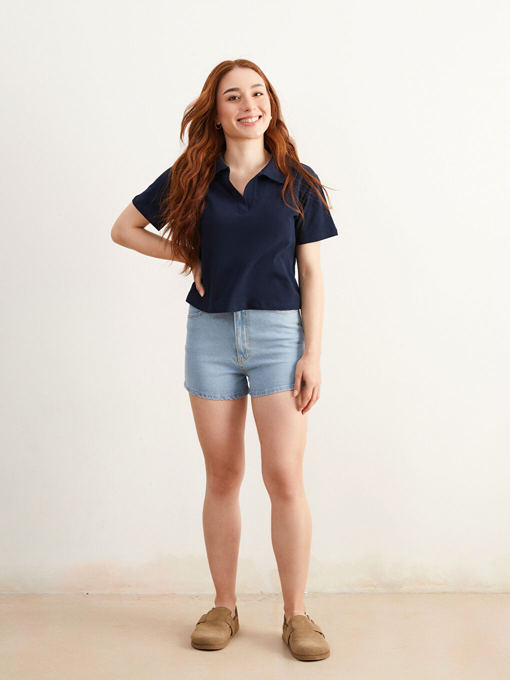 Mavi Petite Dar Fit Kadın Jean Şort