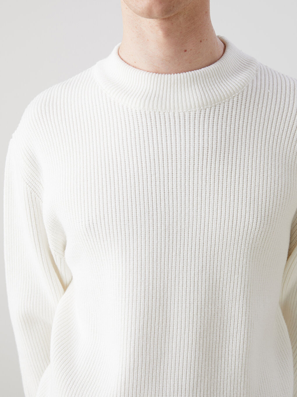 Half Turtleneck Long Sleeve Men's Tricot Sweater -W4M554Z8-JRB