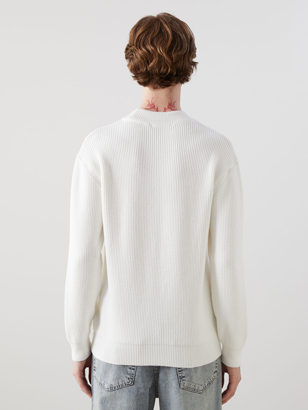 Half Turtleneck Long Sleeve Men's Tricot Sweater -W4M554Z8-JRB